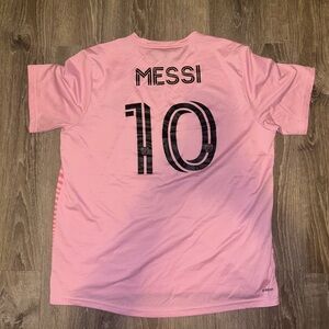 Adidas Men’s Pink Messi Soccer Jersey